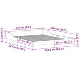  Konstrukcija postelje Voščeno rjava 160 x 220 cm Trdna borovina | Shoptok.si