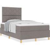  Postelja z vzmetnico z vzmetnico Taupe 120 x 190 cm blago, (5000125829) | Shoptok.si