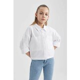 Defacto Girl Crop Oxford Long Sleeve Shirt cene