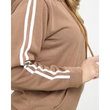 Resti Brown women's insulated tracksuit set with stripes - Clothing | Shoptok.si