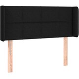  Uzglavlje s ušima crno 93x16x78/88 cm od tkanine | shoptok.hr