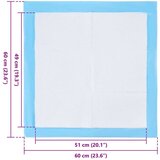  Jastučić za obuku ljubimaca 50 pcs Plava i bijela 60 x 60 cm | shoptok.hr