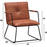 MID.YOU FOTELJ, barve konjaka kovina, tekstil | Shoptok.si