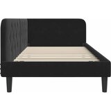  Kutni okvir kreveta Crna 90 x 200 cm Baršun | shoptok.hr