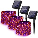  novogodišnje solarne lampice narandžasto ljubičaste 30m Cene