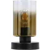 Candellux Lighting Crna stolna lampa sa staklenim sjenilom (visina 20 cm) Aspra –