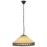 Endon 111961 - Luster na lancu Tiffany FARGO 3xE27/10W/230V, prečnik 50 cm | Eponuda.com