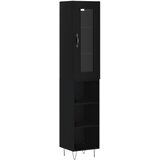  The Living Store Visoka omara črna 34,5x34x180 cm inženirski les - Visoka Omara, (21454709) | Shoptok.si