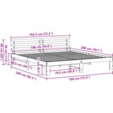  Konstrukcija postelje Rjava 180 x 200 cm Trden borov les, (5000022743) | Shoptok.si