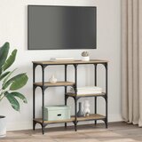  Konzolna stolica s policom Umjetnički hrast 80 x 29 x 75 cm | shoptok.hr