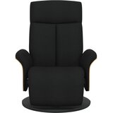  Naslonjač od tkanine s osloncem za noge crni | shoptok.hr