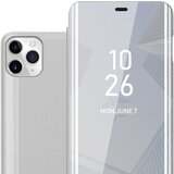 Cadorabo Ohišje, združljiv z Apple v Agate Silver - Clear View Zrcalo Zaščitni pokrov s funkcijo stojala 360 stopinj zaščita, (20571638) | Shoptok.si