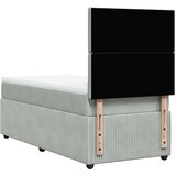 Box spring krevet s madracem svjetlosivi 100x200 cm baršunasti | shoptok.hr