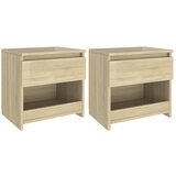 vidaXL Nočna omarica 2 kosa sonoma hrast 40x30x39 cm iverna plošča Cene