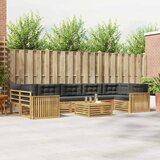  Set vanjskih sofa 8 kom. Bijela i antracit Čvrsto drvo akacije | shoptok.hr