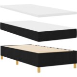 vidaXL Box Spring Krevet s Madracem Crni 100x200 cm Tkanina | shoptok.hr