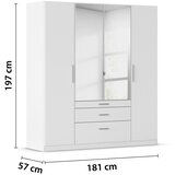 home24 OMARA S KLASIČNIMI VRATI, bela | Shoptok.si