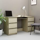 vidaXL Pisalna miza sonoma hrast 140x50x77 cm iverna plošča Cene