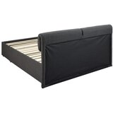 Actona Temno siva oblazinjena zakonska postelja s prostorom za shranjevanje in z letvenim dnom 160x200 cm Calvi – | Shoptok.si