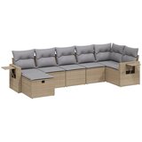 vidaXL 7-dijelni set vrtnih sofa s jastucima bež od poliratana | shoptok.hr
