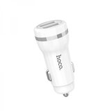 hoco. avtopolnilec Z27 adapter 2,4A - 2xUSB - bel | Shoptok.si