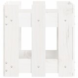  Vrtna sadilica s izgledom ograde bijela 30x30x30 cm od borovine | shoptok.hr