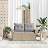  Vrtni kauč s jastukom Bež 121 x 62 x 69cm poliratan | shoptok.hr