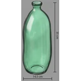 vaza staklena 14,5x35 cm zelena