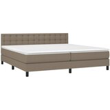 Krevet s oprugama i madracem smeđesivi 200x200 cm od tkanine | shoptok.hr