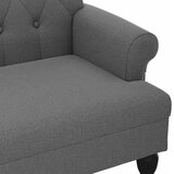  Klupa s naslonom tamno siva 120x62x75,5 cm tkanina | shoptok.hr
