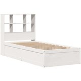 vidaXL Posteljni okvir brez vzmetnice bel 90x190 cm trdna borovina | Shoptok.si