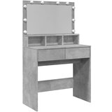  The Living Store Toaletna mizica z LED lučkami betonsko siva 80x41x134,5 cm - Toaletna Mizica, (21497290) | Shoptok.si