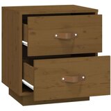   Nočna omarica 2 kosa medeno rjava 40x34x45 cm trdna borovina, (20734803) | Shoptok.si