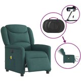 vidaXL Električni masažni naslanjač temno zeleno blago | Shoptok.si