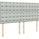  Krevet s oprugama i madracem svjetlosivi 200x200 cm baršunasti | shoptok.hr