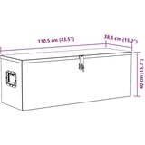 Aluminijska kutija 110,5 x 38,5 x 40 cm srebrna | shoptok.hr