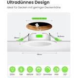 ALUSSO 9x 85mm LED vgradna svetilka | Shoptok.si
