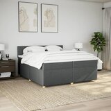  Krevet s oprugama i madracem tamnosivi 200 x 200 cm od tkanine | shoptok.hr