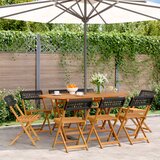 Maison Chic Zložljivi Vrtni Stoli - Stol za vrti 8 kosov črni poli ratan in trden les JS3213, (21876098) | Shoptok.si