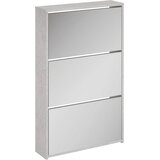 Ormarić za cipele s ogledalom i 3 razine sivi 63x17x102,5 cm | Eponuda.ba