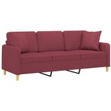  Trosjed s ukrasnim jastucima boja vina 180 cm od tkanine | shoptok.hr