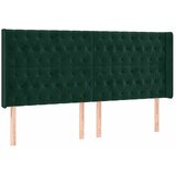 Krevet box spring s madracem LED tamnozeleni 200x200 cm baršun - Tamnozelena 200 x 200 cm Dizajn s gumbima | shoptok.hr