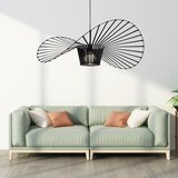 Nettlife Moderna viseča svetilka E27 črna Diam.80cm Design Klobuk Polikarbonat Max.40W za dnevno sobo jedilnico kuhinjo, brez žarnice, (22122975) Cene