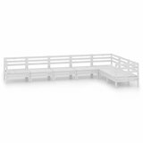 Maison Chic Seti vrtnega pohištva - Vrtna garnitura - Vrtni pohištvo set 7-delna trdna borovina bela, (21804278) | Shoptok.si