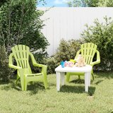 Maison Chic Vrtni stoli - Stol za vrt 2 kosa za otroke zelena 37x34x44cm PP videz lesa JS1492, (21879100) | Shoptok.si