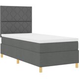  Krevet s opruga kutije Tamno siva 100 x 200 cm tkanina | shoptok.hr