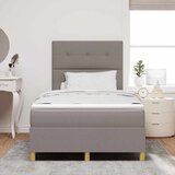  Krevet s opruga kutije Sivo-smeđa 120 x 200 cm tkanina Svjetlosiva | Shoptok.si