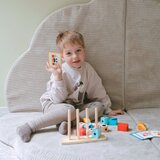 Tooky Toy Tooky drvena igračka – rak, slagalica za slaganje blokova (pastel) | shoptok.hr