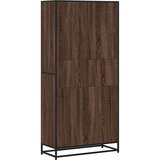 vidaXL Knjižna omara rjavi hrast 80,5x35x170,5 cm inženirski les | Shoptok.si