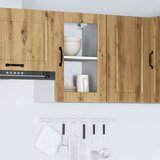  Kuhinjska stenska omarica steklenimi vrati Porto artisan hrast | Shoptok.si